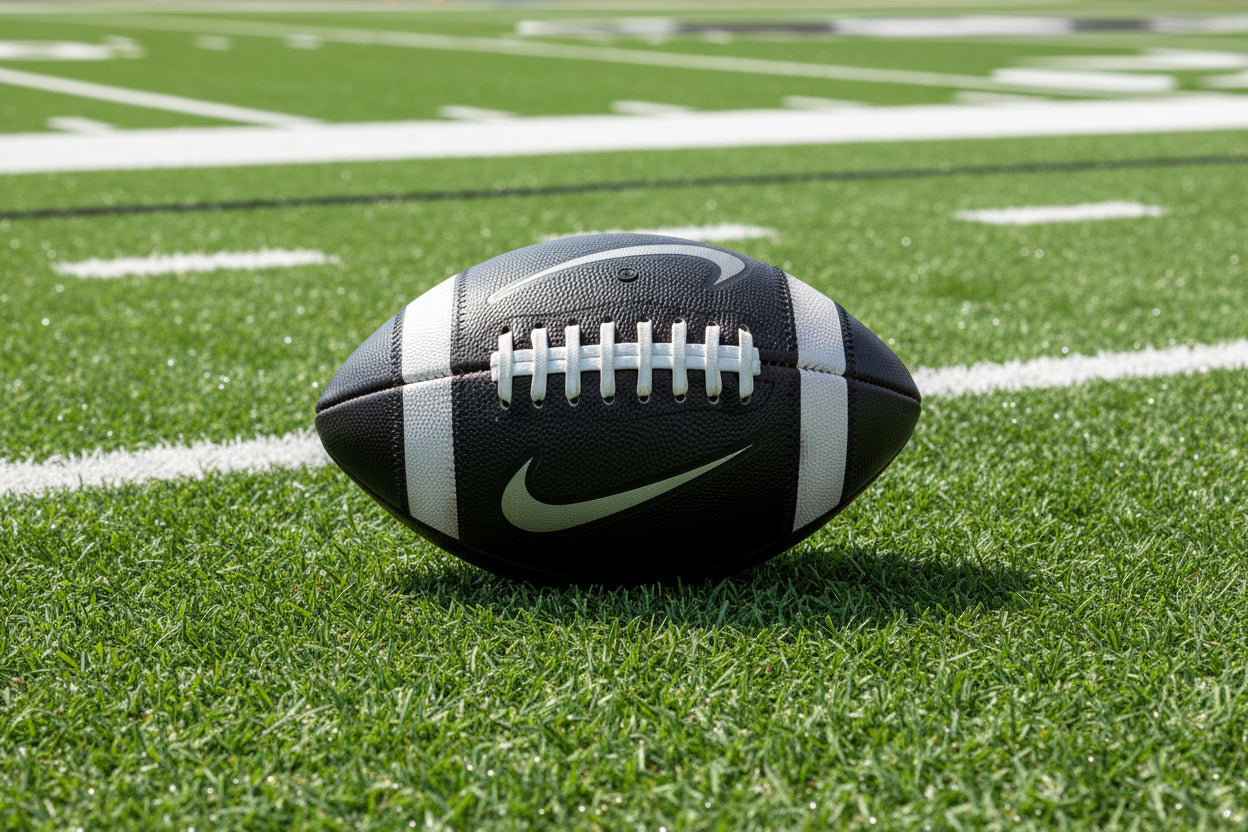 Nike Vapor Elite Fully Game Prepped Game Ready Football! -Silver & Black